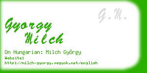 gyorgy milch business card